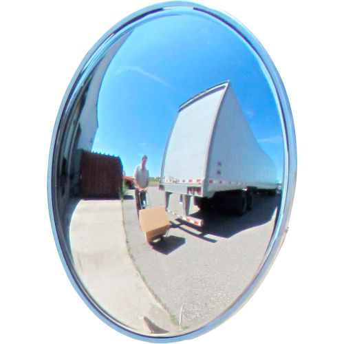 DomeVex Round Acrylic Convex Mirror, Indoor, 24in Dia., 180° Viewing Angle