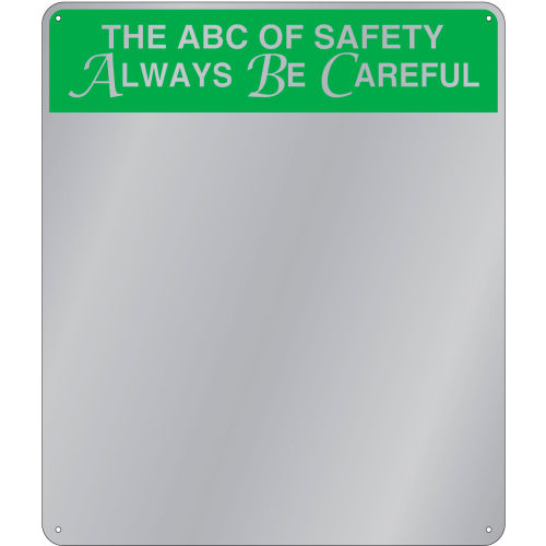 Se-Kure Acrylic Safety Message Mirror, Indoor, 29in x 16in, The ABC Of Safety