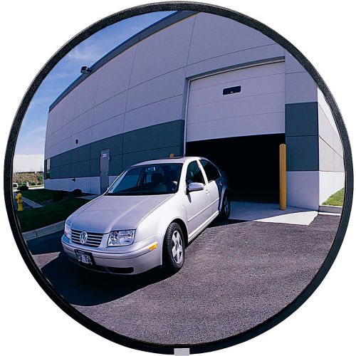 See All Heavy Duty Round Convex Mirror, Glass, Outdoor, 18in Dia.