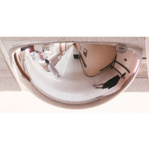 See All Full Dome T-Bar Acrylic Mirror, Indoor, 24in Dia. With 2ft x 2ft Panel, 360° Viewing Angle