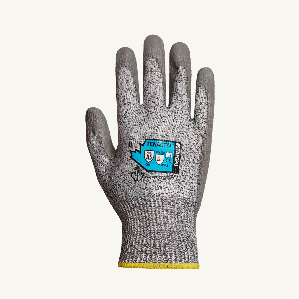 Superior Glove TenActiv, Polyurethane Cut Resistant Gloves, ANSI A5, 13 Gauge, Multi-Colored, Size 9