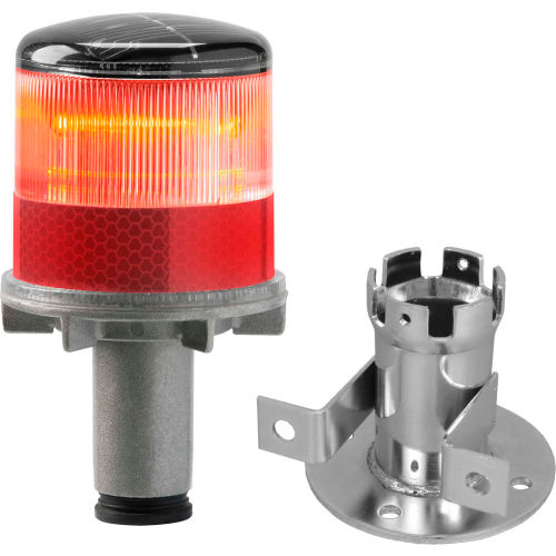 Tapco Solar Powered LED Strobe Light, Red