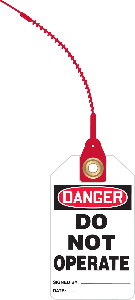 OSHA Danger Safety Tag: Loop 'n Lock Tie Tags - Do Not Operate