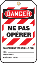 Lockout/Tagout Tag: French