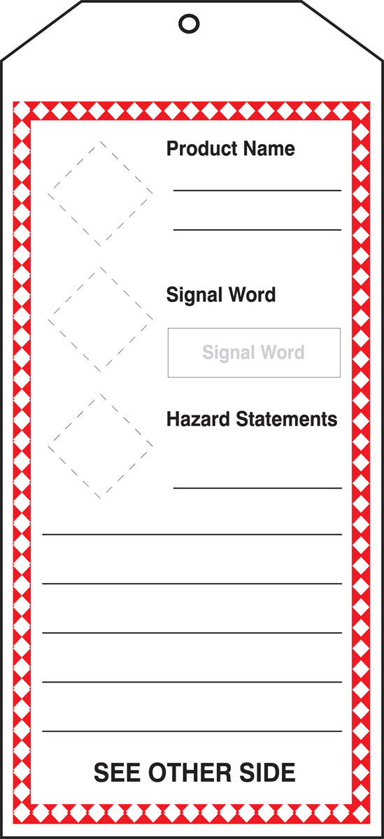 GHS Jumbo Safety Tag (THS405)