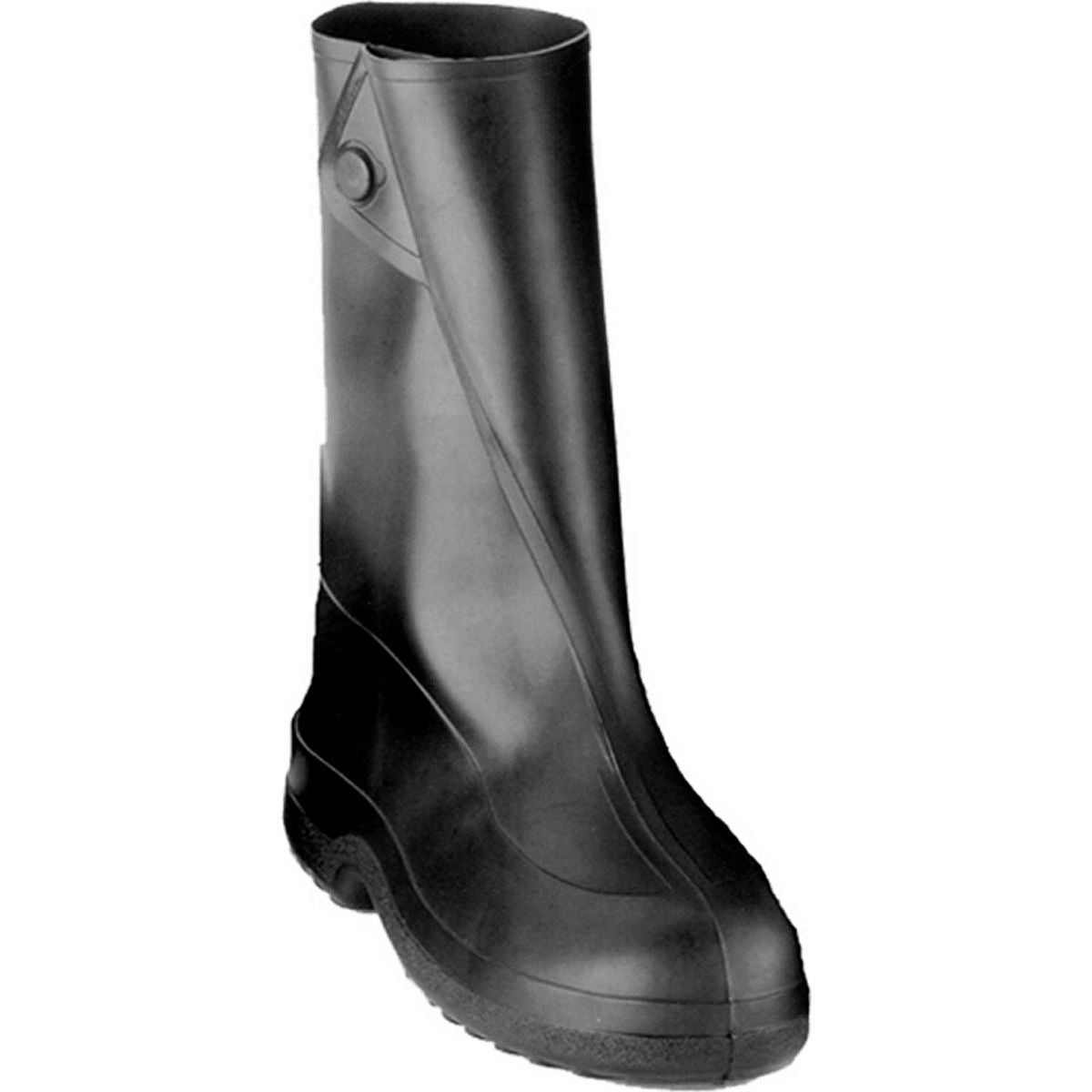 Tingley 1400 Rubber 10in Work Overshoes, Black, Cleated Outsole, Medium