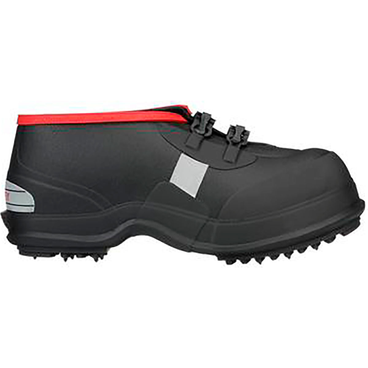 Winter-Tuff 2 Buckle Ice Traction 5in Overshoe, Mens Sz 15, Waterproof, Vulcanized Rubber, Black