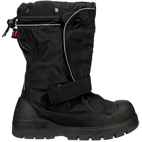 Tingley Orion Overshoe With Gaiter, Waterproof, Black With Red Soles, Medium