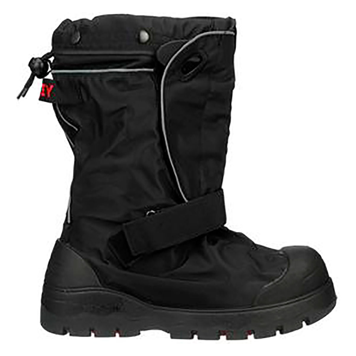 Orion Overshoe w/ Gaiter, XL Waterproof, Black with Red Soles