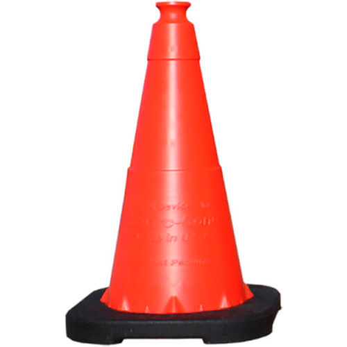 VizCon TrafFix Devices 18in Enviro-Cone with Base, No Reflective Collar, 4 lbs, Orange