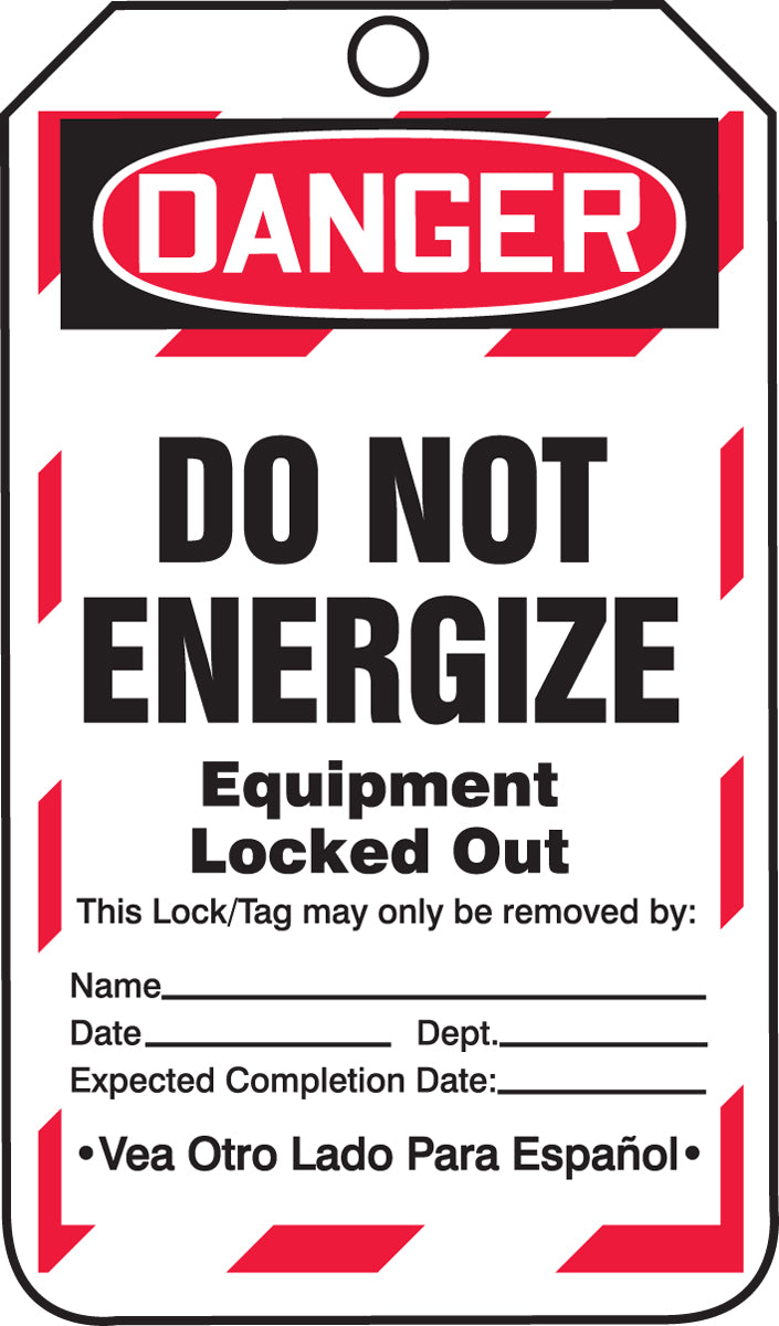 Bilingual Spanish Safety Tags (Full-Side)