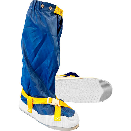 Transforming Technologies TX4000 ESD Cleanroom Hard Sole Boot Cover, 2XL, Navy Blue