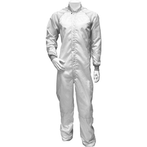 Transforming Technologies TX4000 ESD Cleanroom Coverall, White