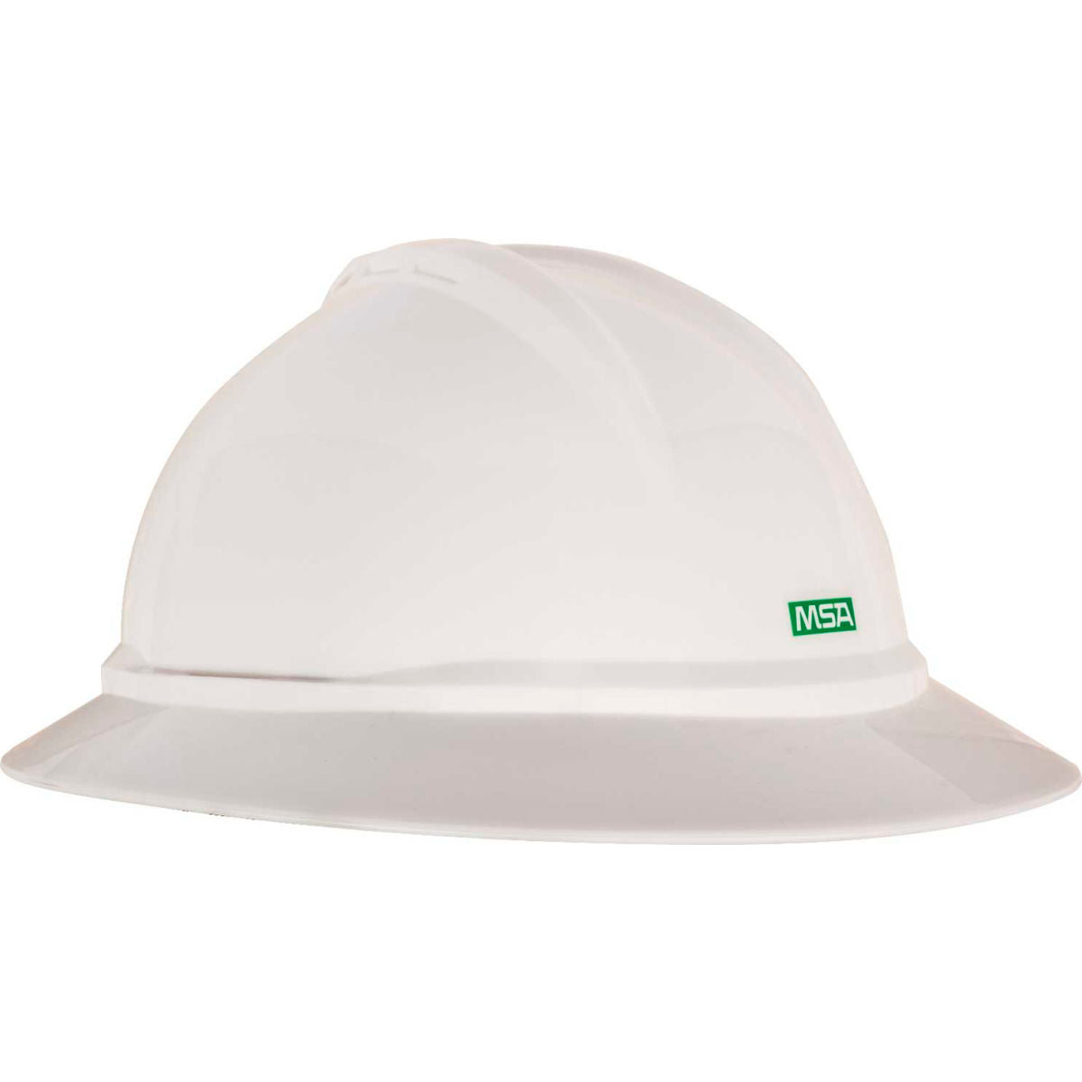 MSA V-Gard 500 Hard Hat, Non-Vented, 6-Point Fas-Trac III, White