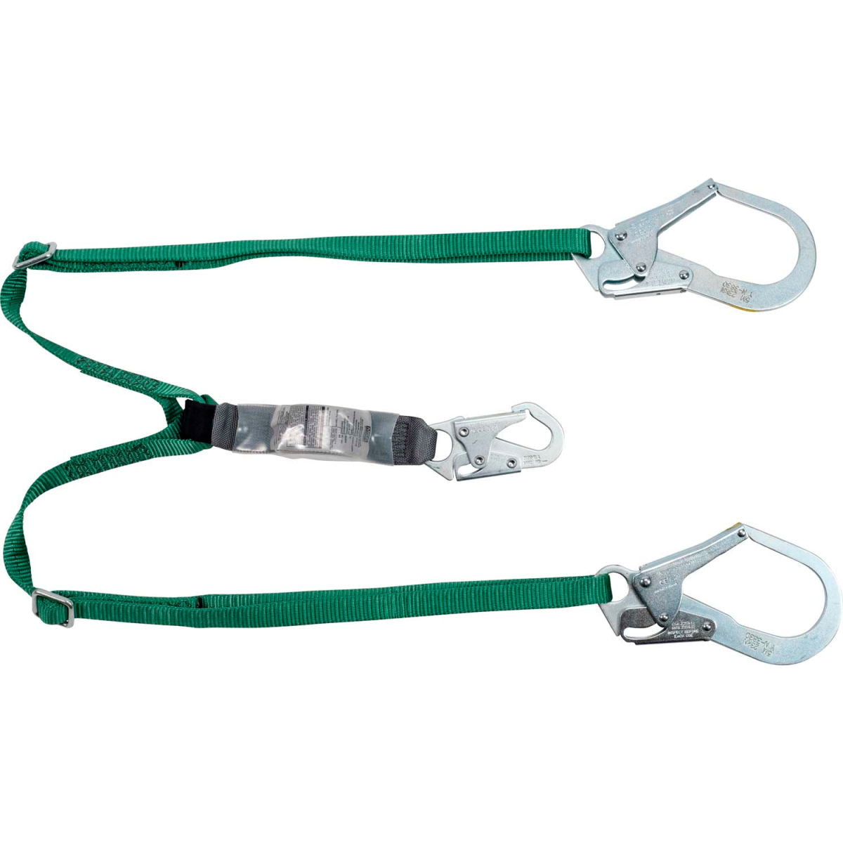 V-Series 10188101 Standard Twin-Leg Adjustable Lanyard, 6',36Cl Large Snaphooks