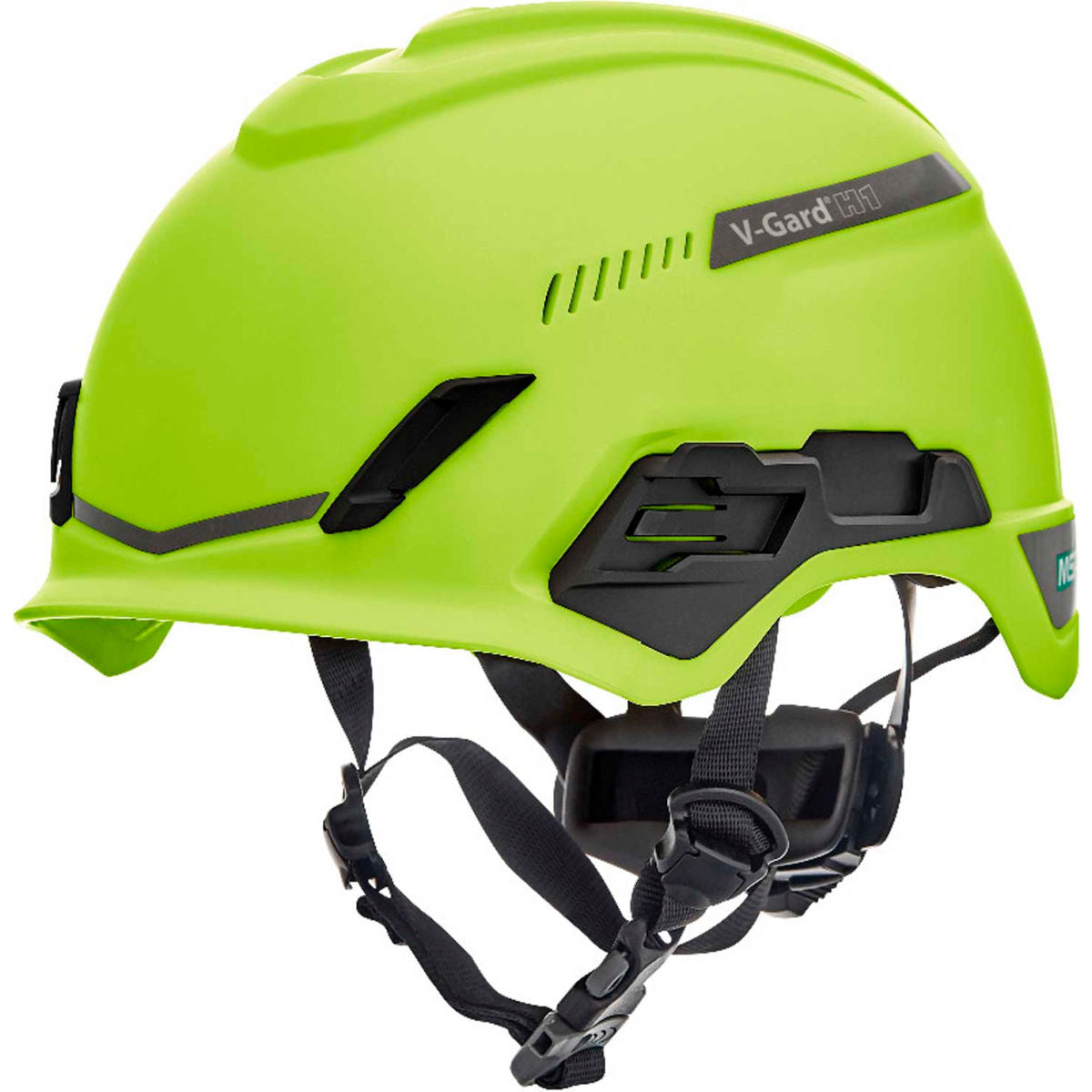 MSA V-Gard H1 Safety Helmet, Trivent, Hi-Viz Yellow/Green