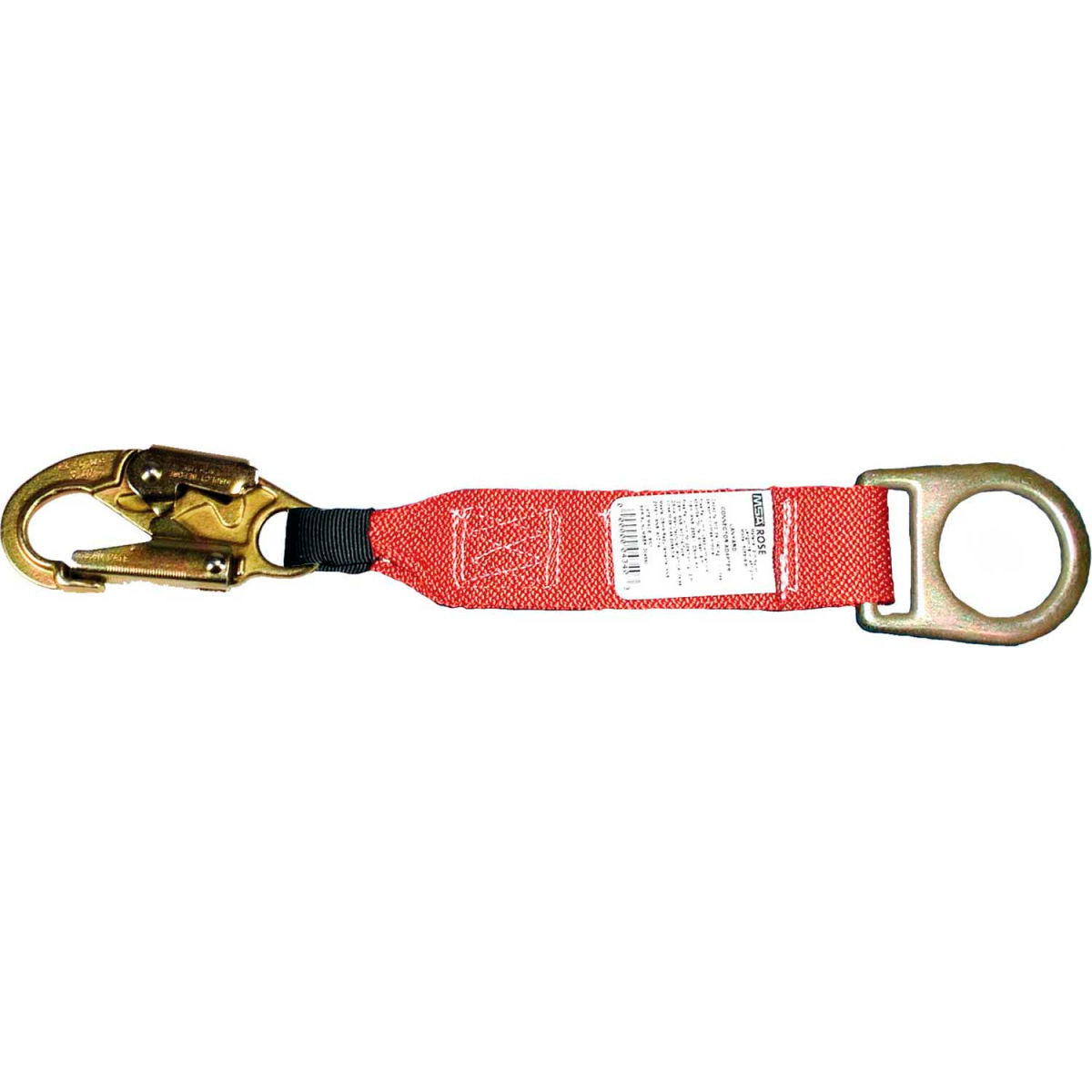 MSA Lanyard Connector Adapter, 18inL, D-Ring, 505318
