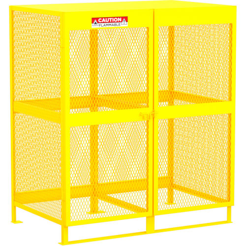 Valley Craft Vertical Gas Cylinder Storage Cabinet, 20 Cylinder Capacity, 62inW x 40inD x 71inH