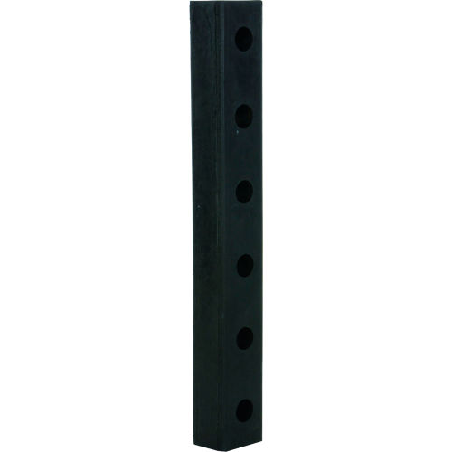 Vestil Molded Dock Bumper, Rectangular, 30inW x 4-1/2inH, Black