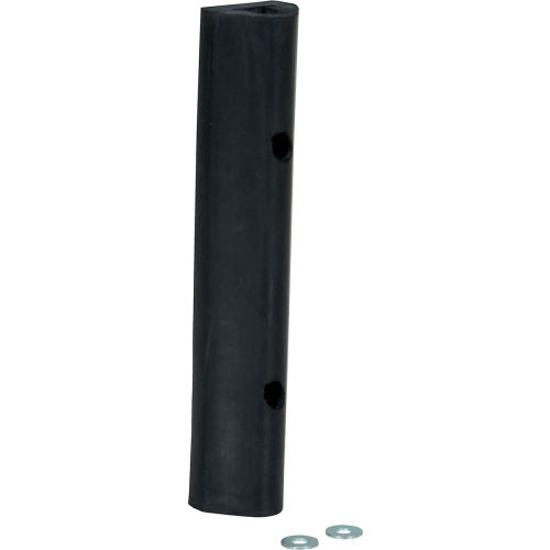 Vestil Extruded Fender Bumper, Half Oval, 12inW x 1-7/8inH, Black