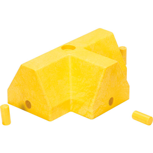 Vestil Modular Guard Curb, T-Section, 12inL x 6inW x 5inH, Yellow