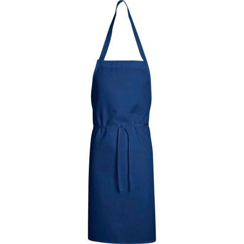 Chef Designs Standard Bib Apron, Royal Blue, 30in x 33in