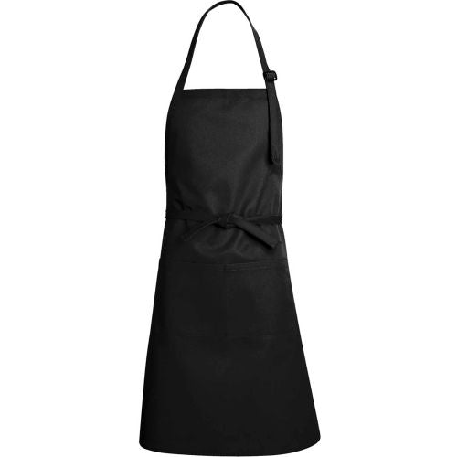 Chef Designs Premium Bib Apron, Black, 24in x 34in