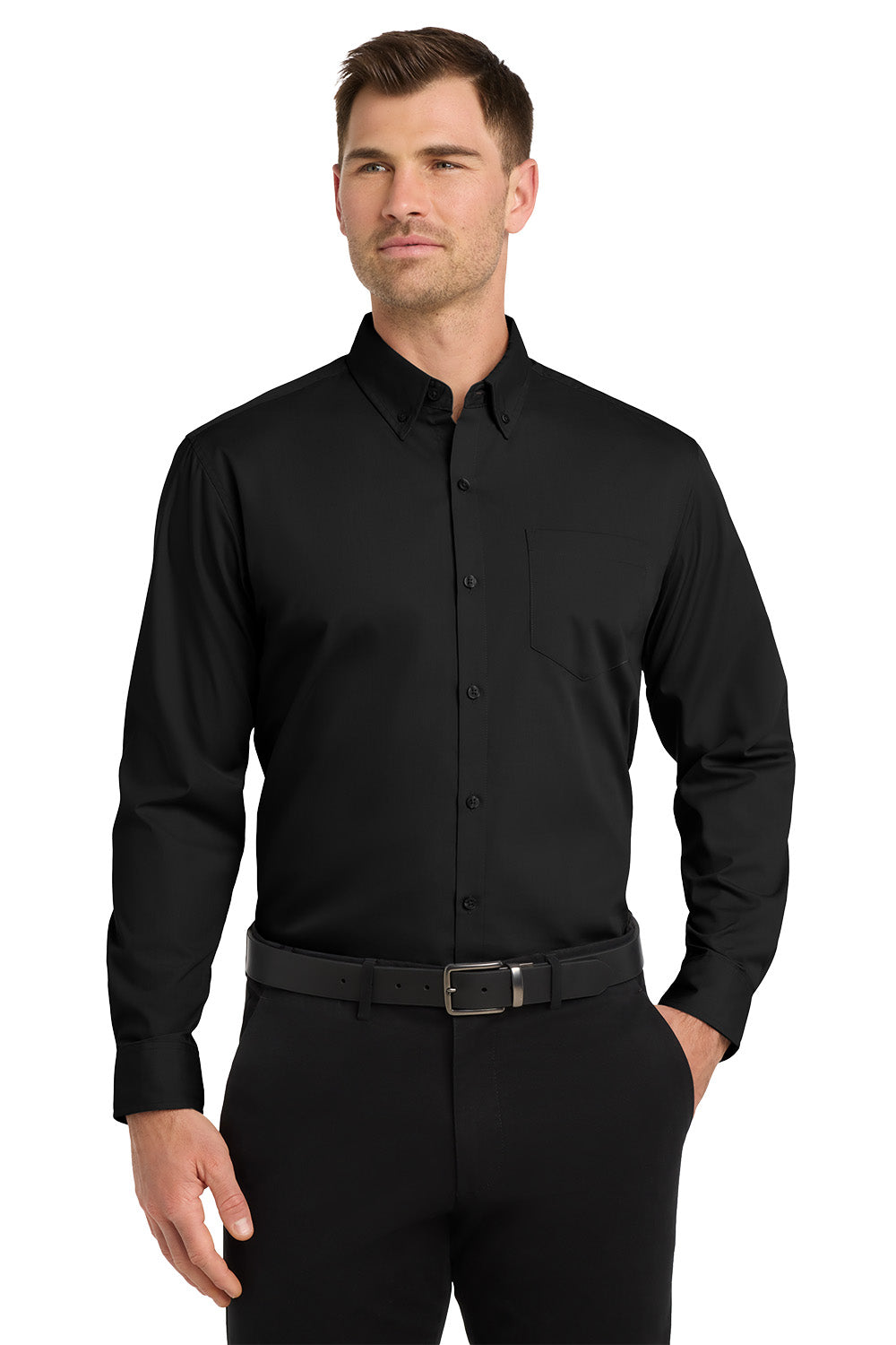 Port Authority Long Sleeve Carefree Poplin Shirt W100