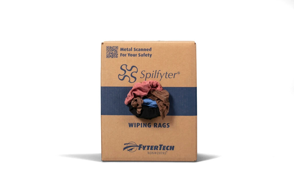 Reclaimed mixed-color T-shirt wiping rags 10lb box