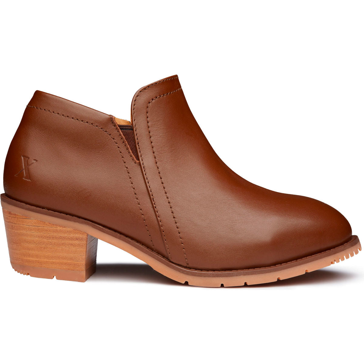 Xena Workwear Female-Fit, Size 8 M, Regular, Ankle Safety Bootie, Steel Toe, Amber Brown