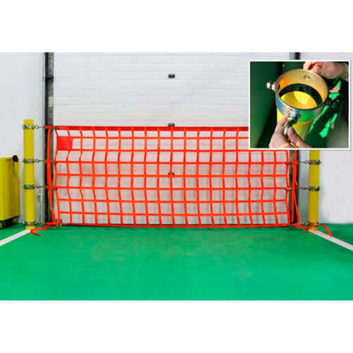 US Netting Bollard Safety Net, 4ftL x 30ftW, Fits 7-3/4in To 8-5/8in Dia. Bollard